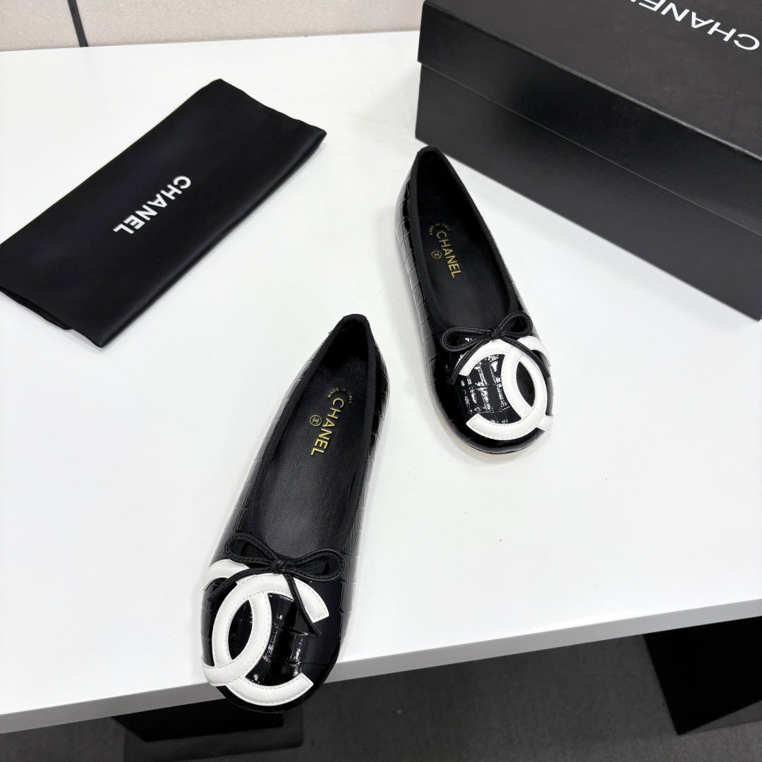 Chanel 2026 Crocodile-Embossed Ballet Flat Leather 193751