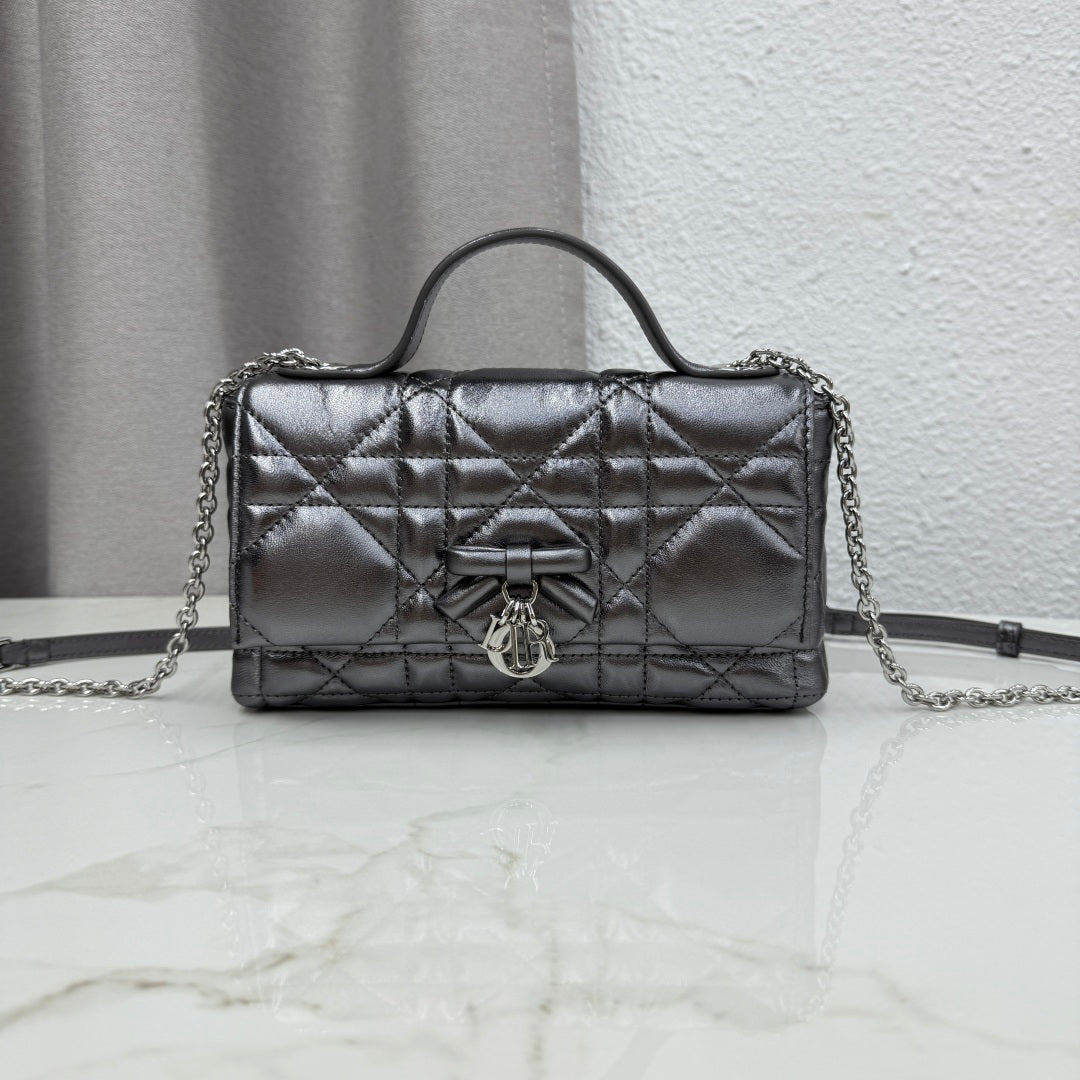 Dior 2026 My Tender Dior Top Handle Mini Chain Bag 21cm Lambskin