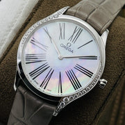 DE VILLE TRESOR QUARTZ 36MM GREY FOR LADY