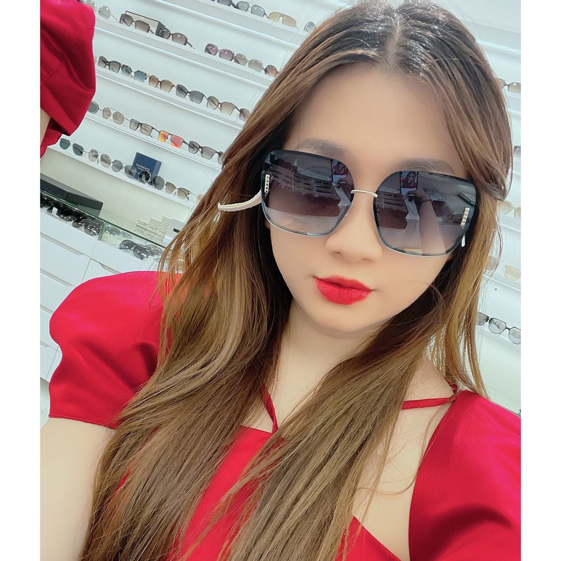 TRIOMPHE SQUARE SUNGLASS CL40238 IN ACETATE