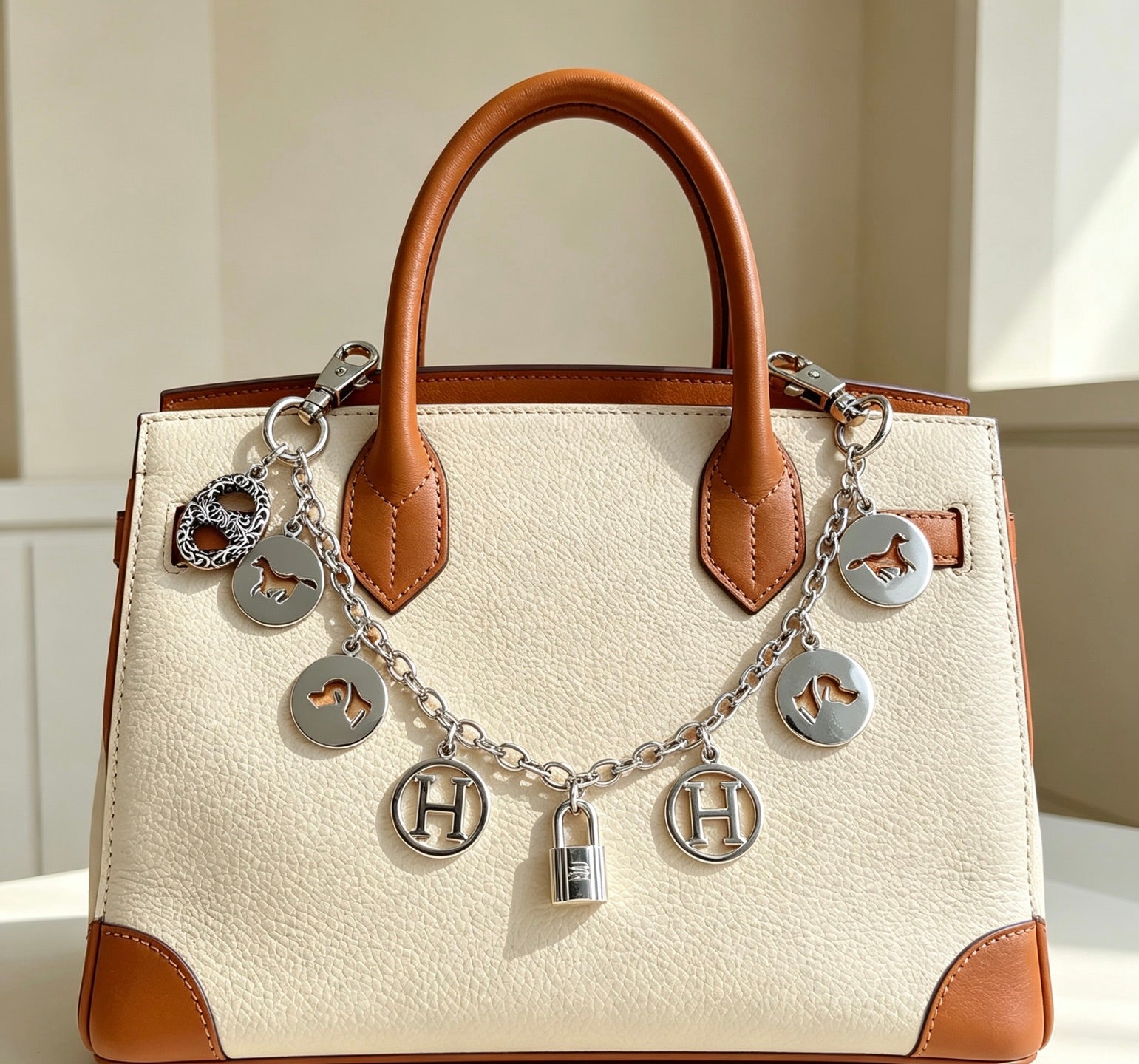Hermes Breloque Olga Silver Metal