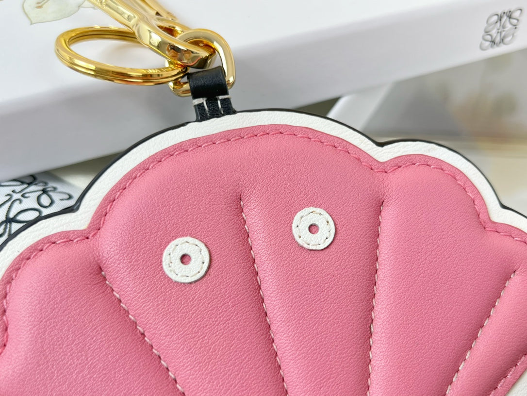 Loewe Pink Shell Charm Leather