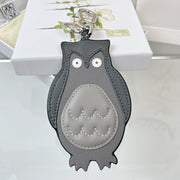 Loewe Grey Owl Charm Leather
