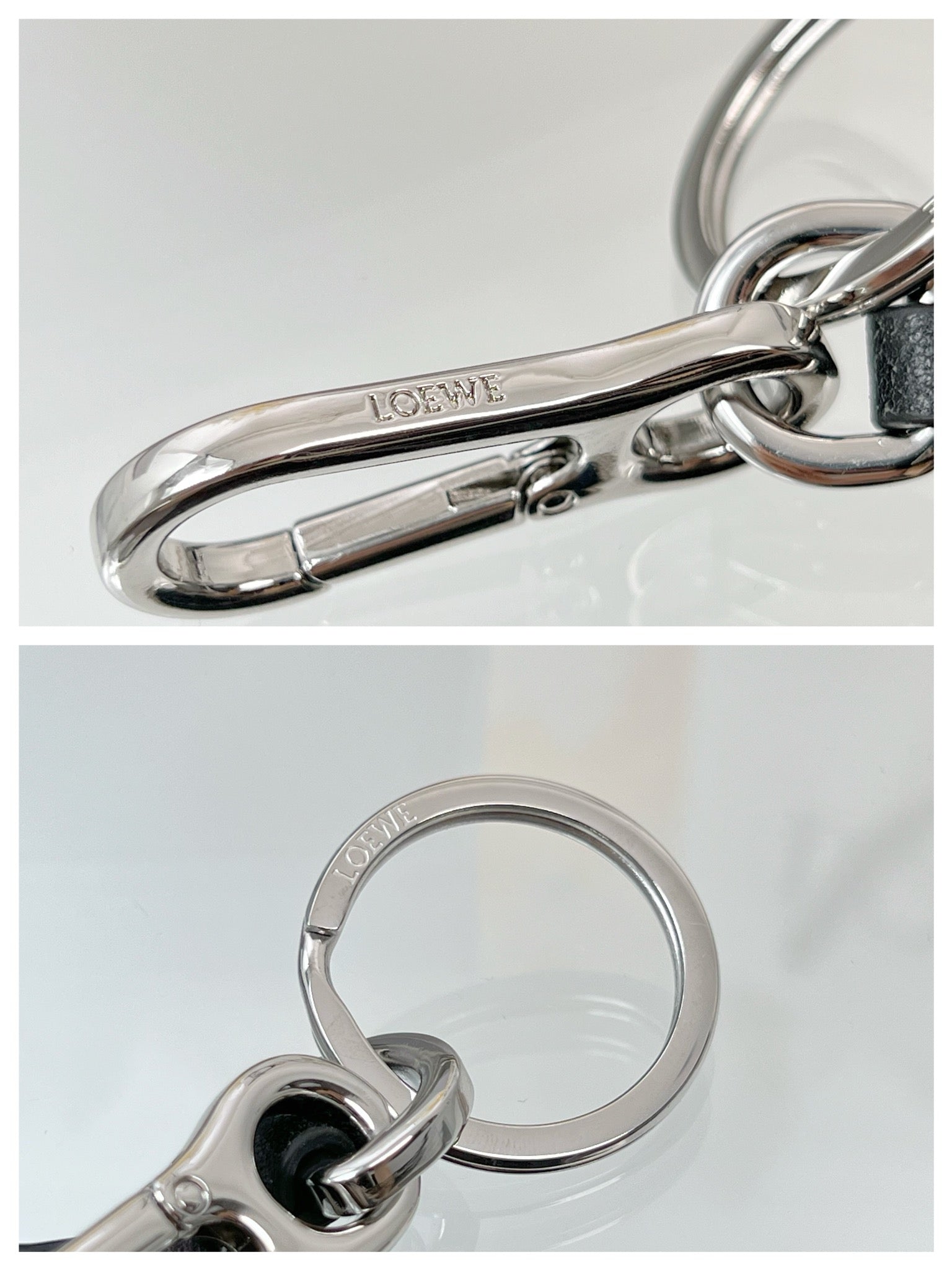 Loewe Grey Owl Charm Leather