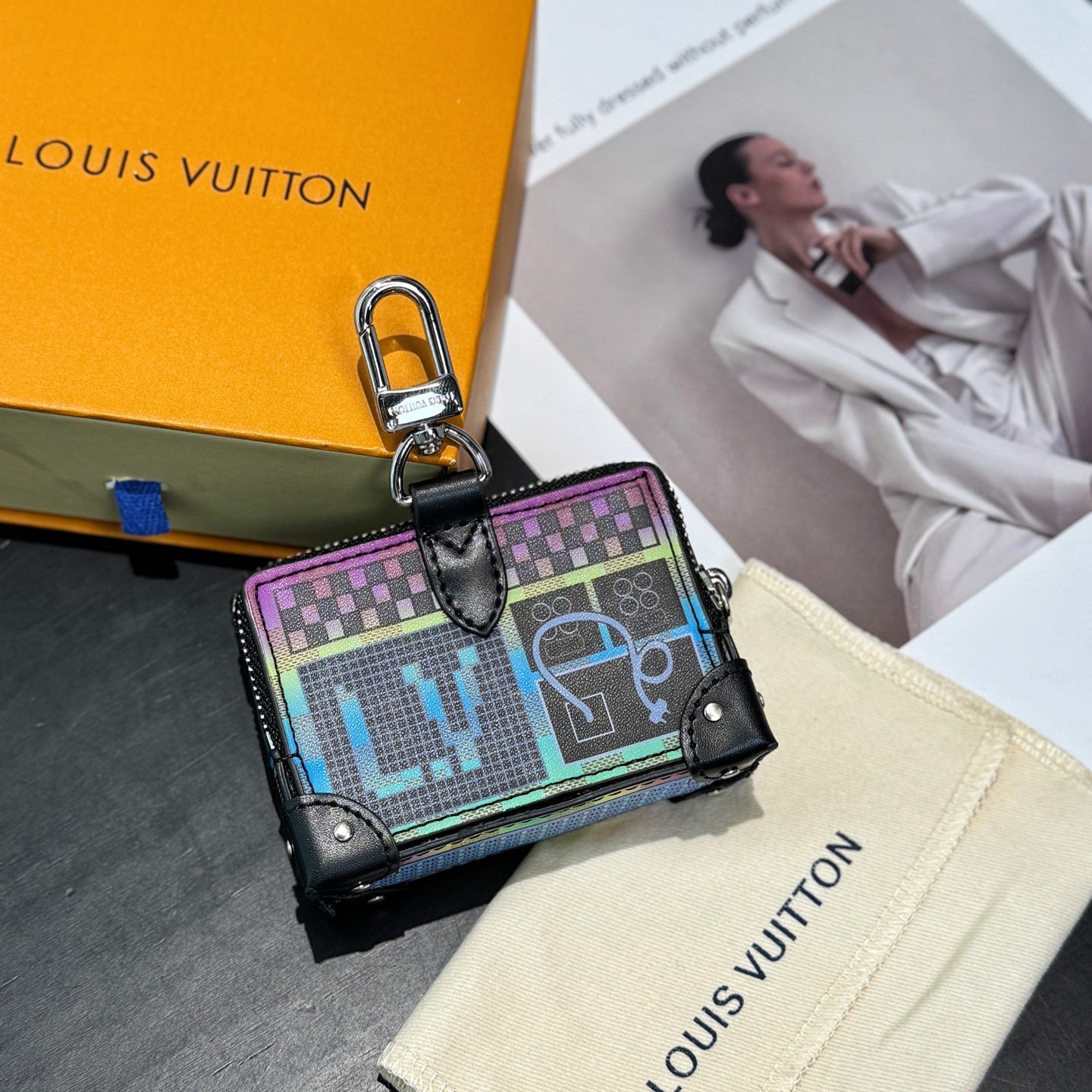Louis Vuitton LV Stereo Bag Charm Leather