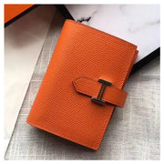 HM Bearn 10cm Mini Wallet In Orange Epsom Leather