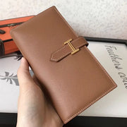 HM Brown Epsom Bearn 17,5 Gusset Wallet