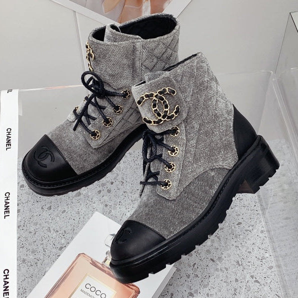 Chanel 2026 Quilted Boots Velvet Leather 162141