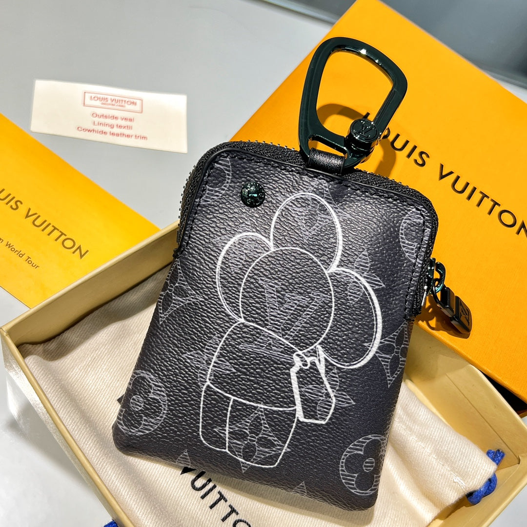 LV Sunflower Key Pouch & Coin Purse Charm
