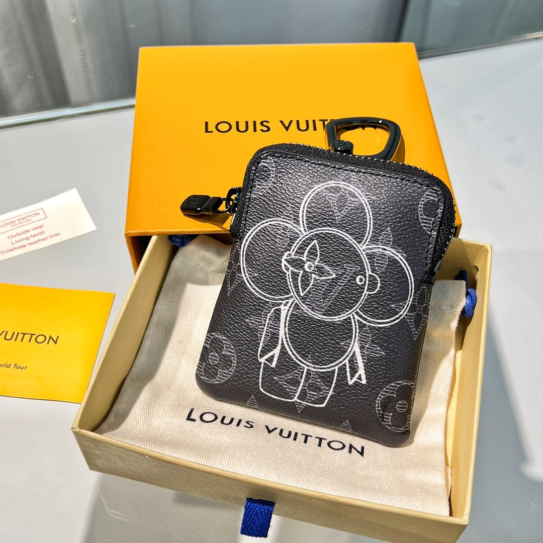 LV Sunflower Key Pouch & Coin Purse Charm