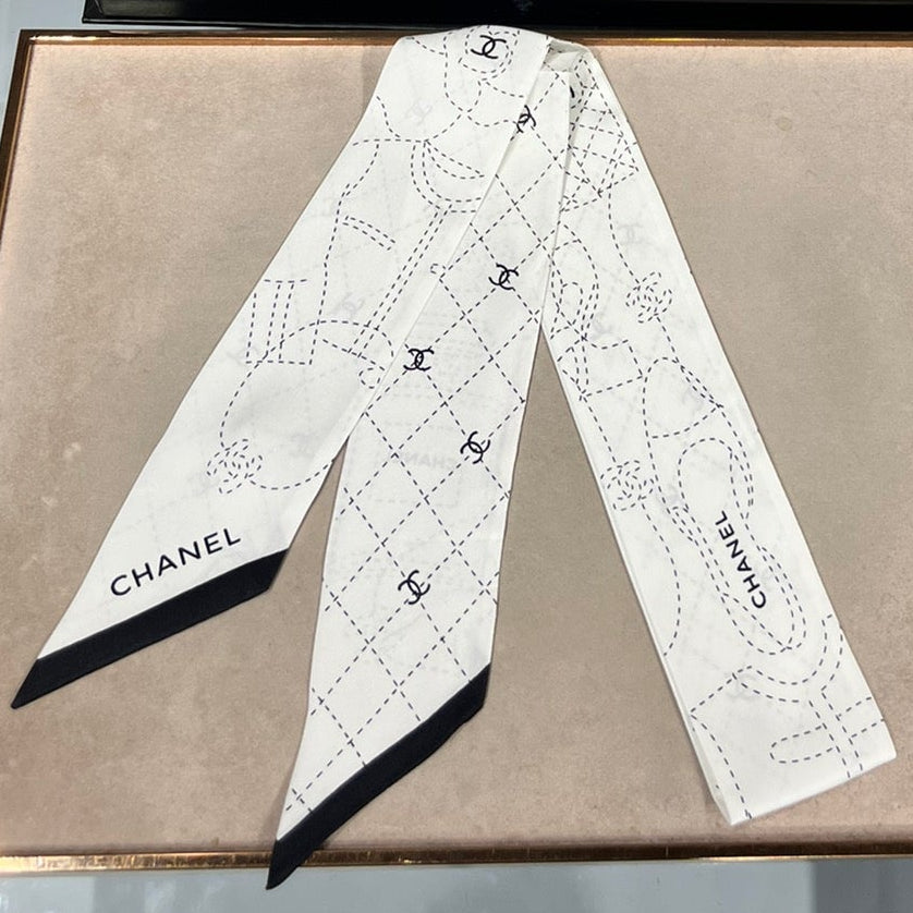 Chanel 2026 Hair Band Scarf 120cm Silk 207457