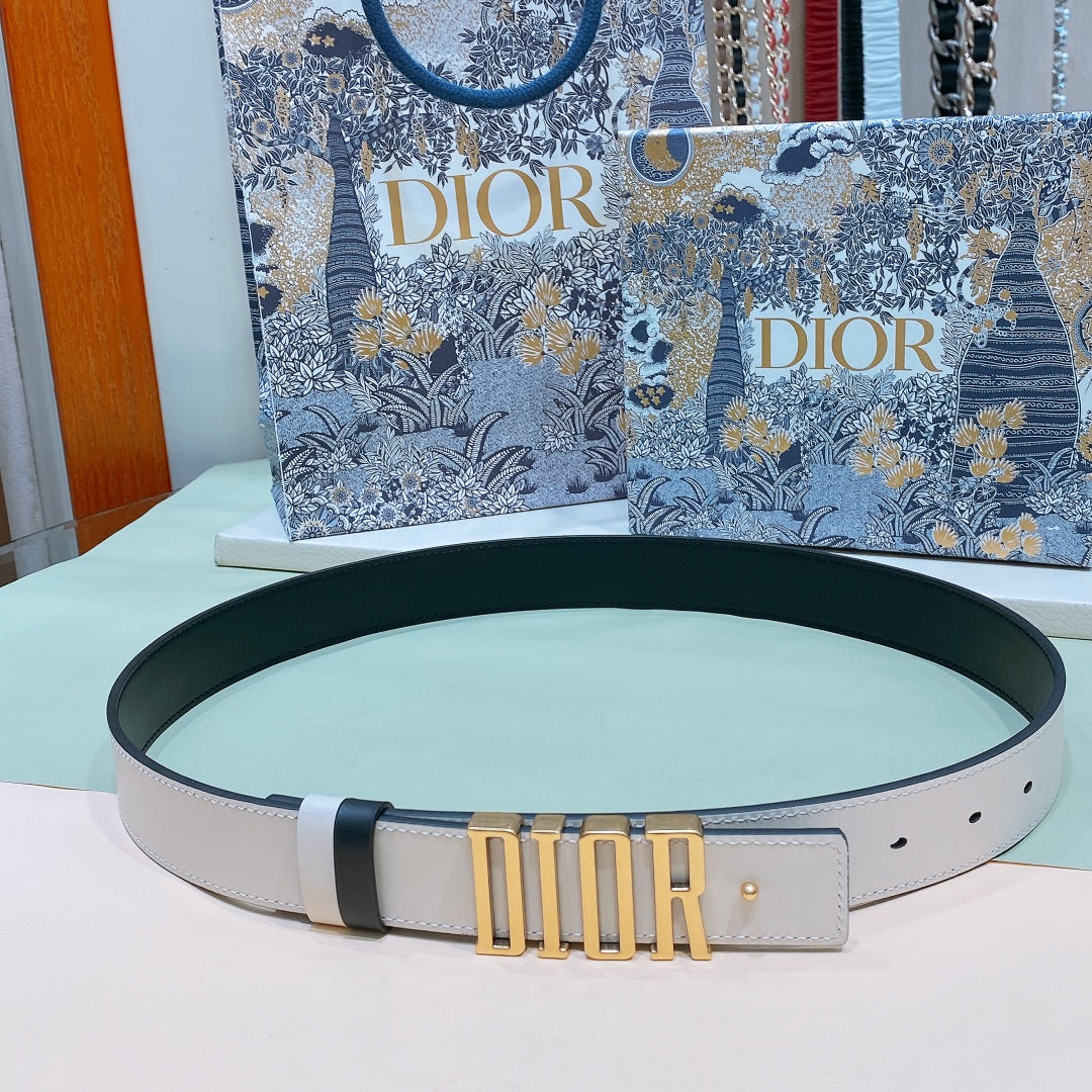 Dior 2026 D-Fence Reversible Belt 3.0cm Calfskin