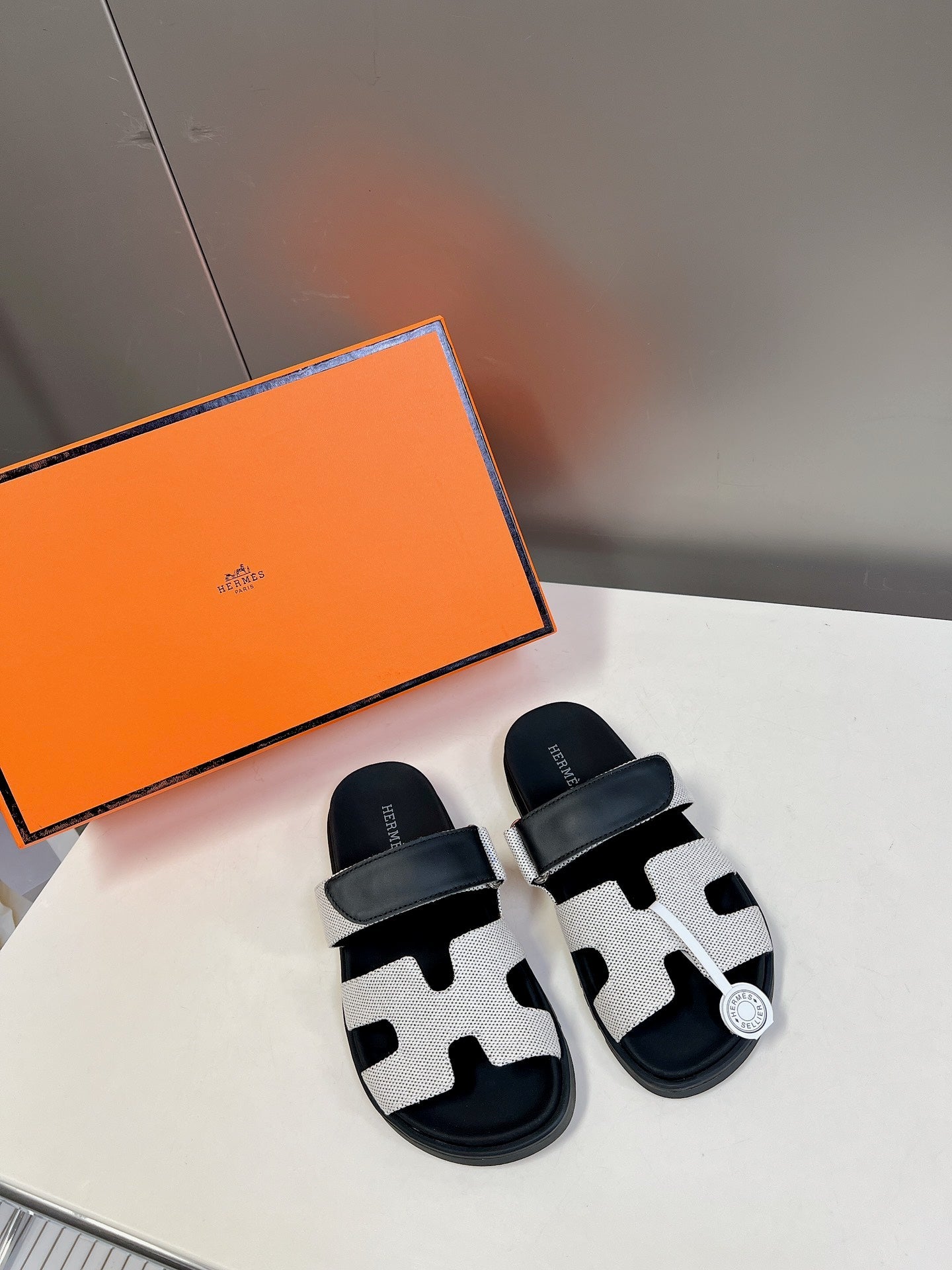 Hermes 2026 Chypre Sandal Canvas Sheepskin 777934