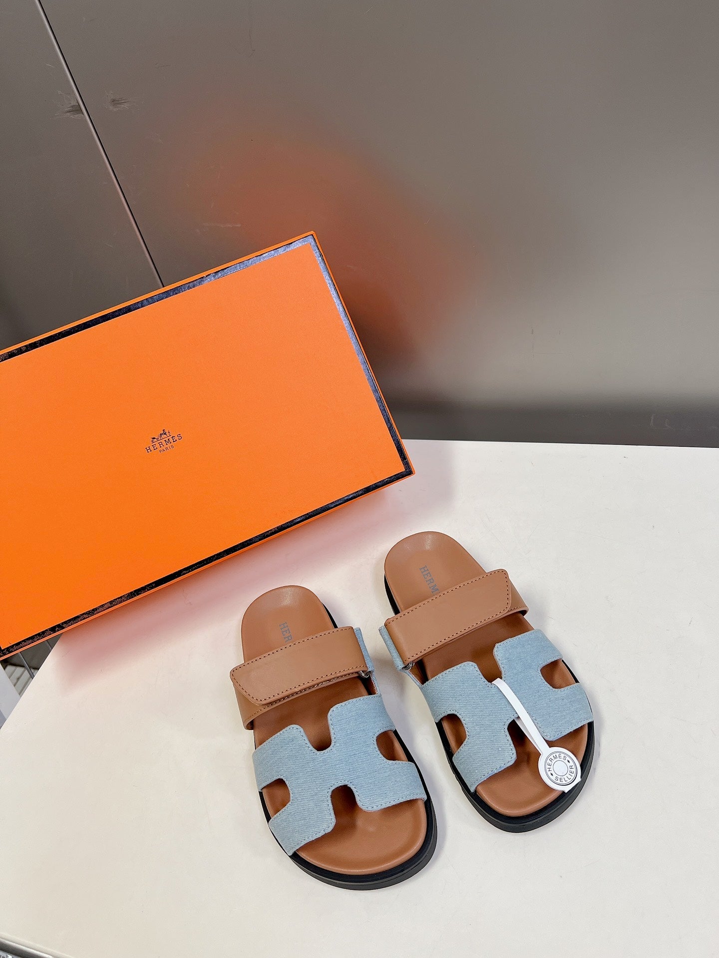 Hermes 2026 Chypre Sandal Canvas Sheepskin 777934