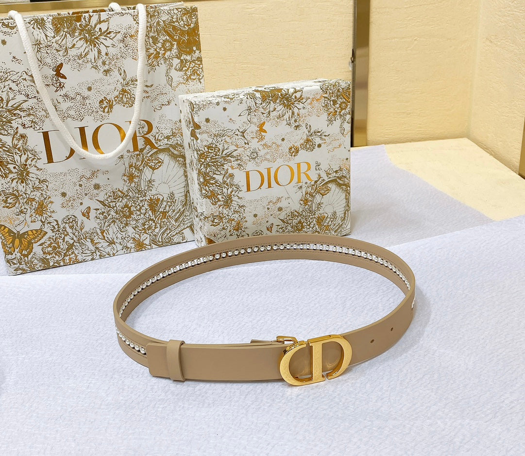 Dior 2026 Montaigne CD Belt 3.0cm Smooth Calfskin