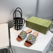 GG MATELASSÃ‰ CANVAS SLIDES LIGHT GREEN