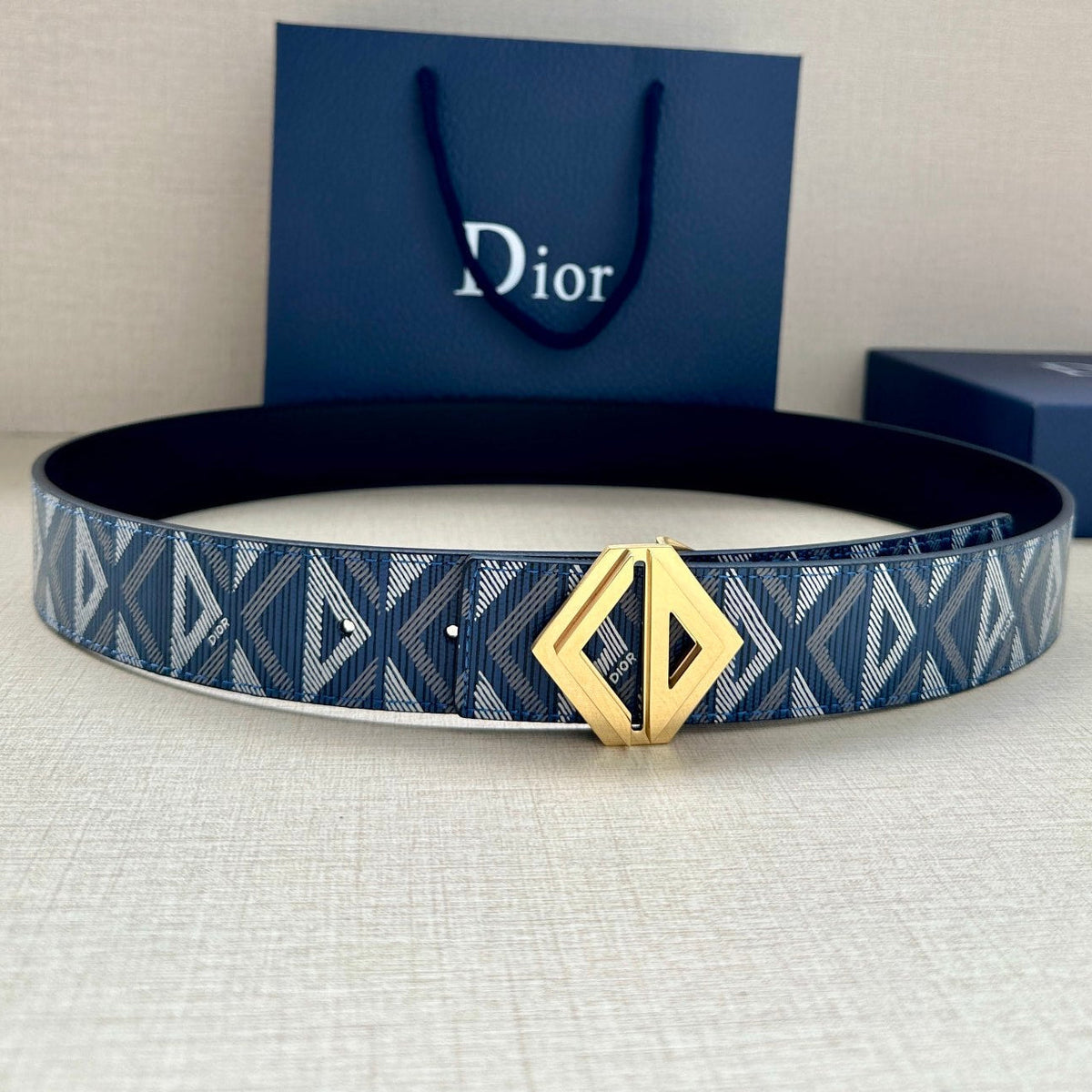 Dior 2026 CD Diamond Reversible Belt 40mm Leather