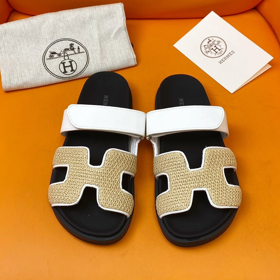 Hermes 2026 Chypre Sandal Canvas Leather 782240