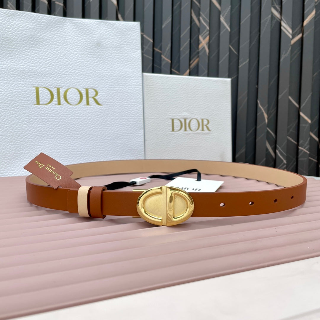Dior 2026 Montaigne Reversible Belt 2.0cm Smooth Cowhide Leather