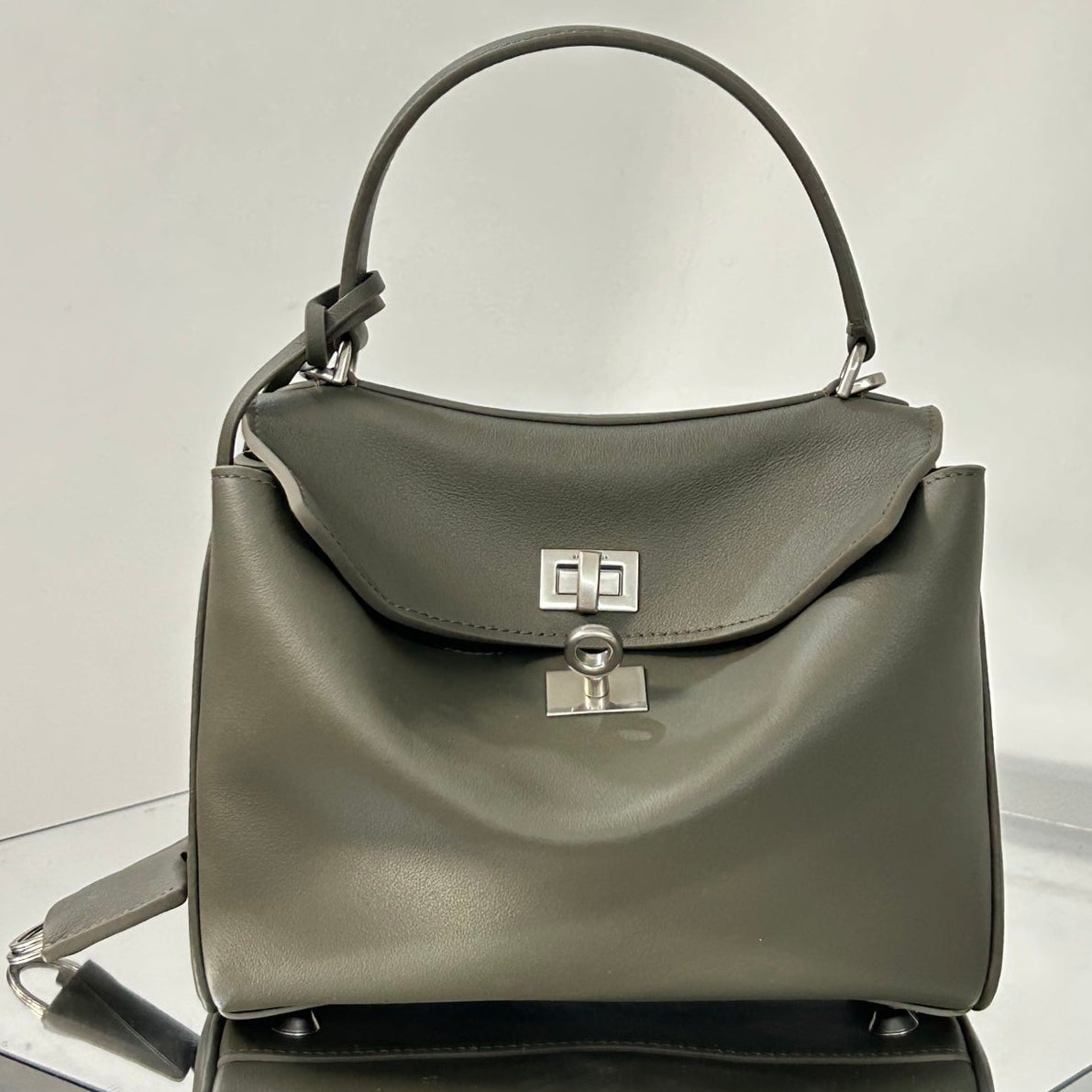 Balenciaga 2026 Rodeo Bag Silver Buckle Suede Leather