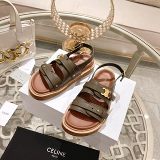 Celine 26 Tippi Triomphe Sandals Calfskin Leather 736593