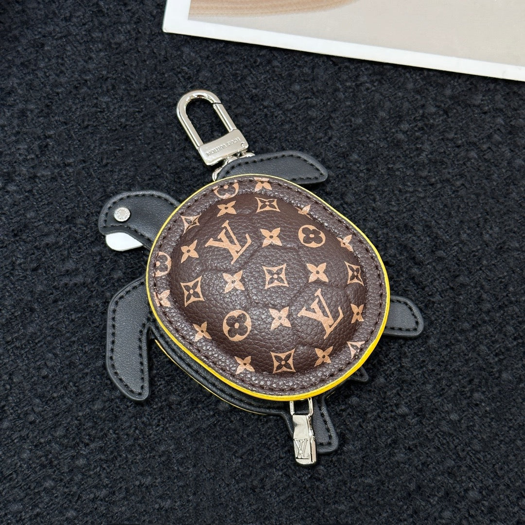 LV Turtle Pouch Bag Charm