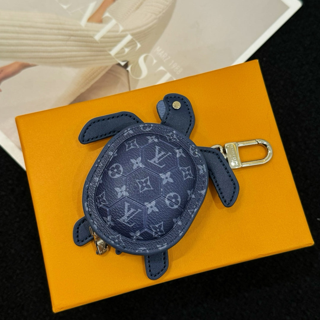 LV Turtle Pouch Bag Charm
