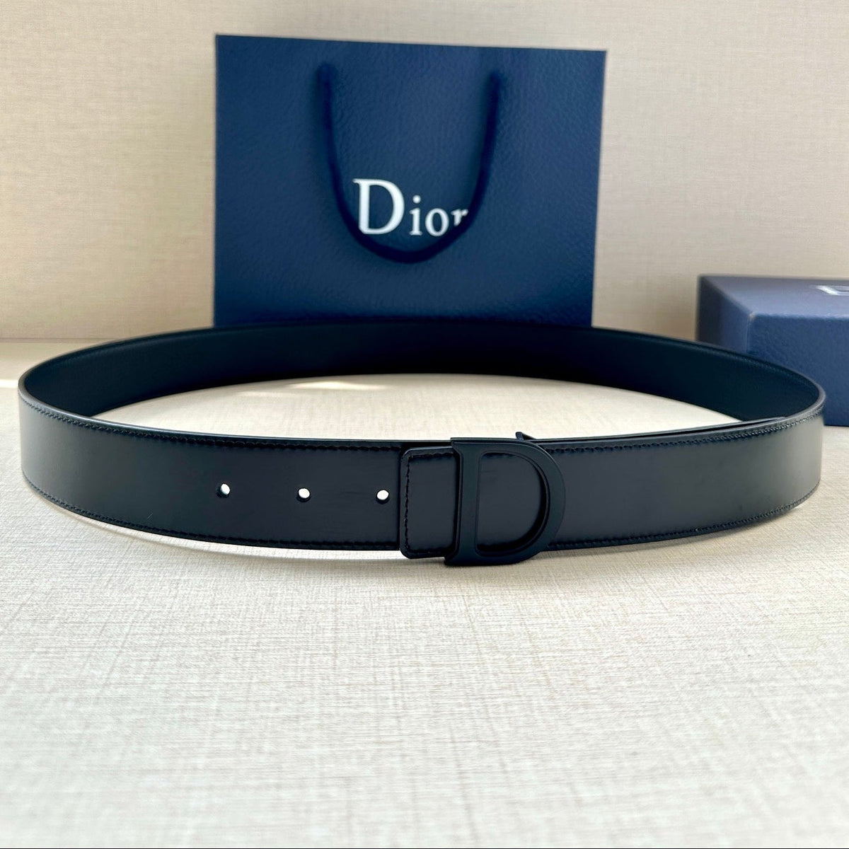 Dior 2026 CD Buckle Leather Belt 35mm Cowhide