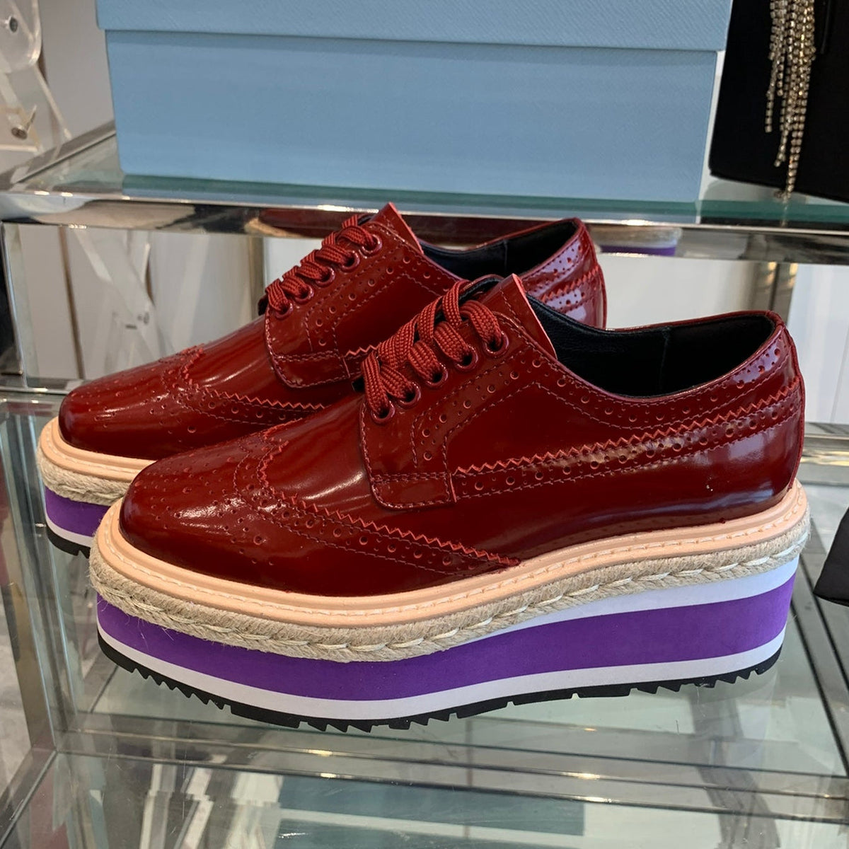 Prada 2026 Spazzolato Platform Loafers 60mm Leather 177126