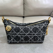 Dior 2026 Star Hobo Bag With Chain 28.5cm Tweed Leather