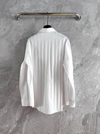 Celine Paris gauze shirt White Cotton Linen