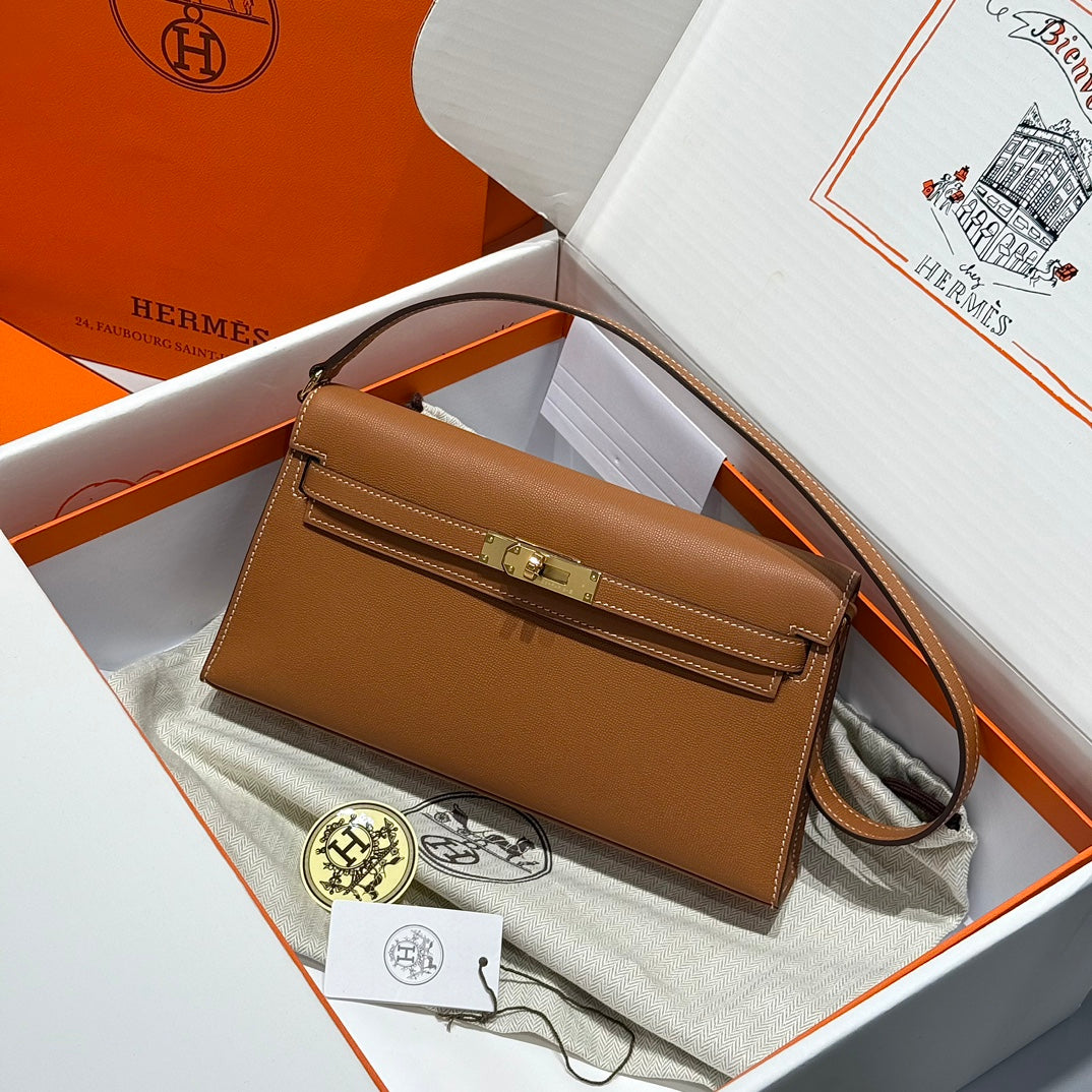 High-end Hermes 2026 Kelly Elan 27cm Calfskin