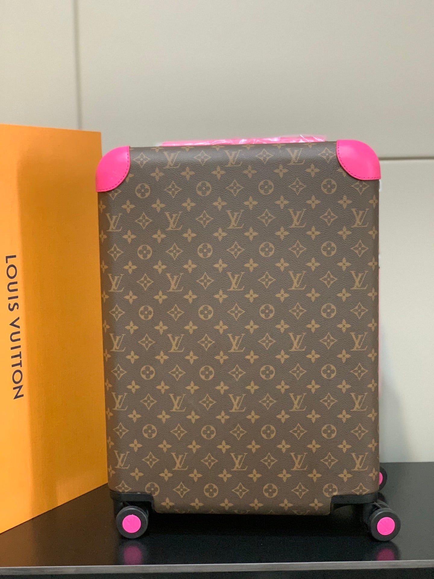 LV 2025 Horizon 55 Monogram Suitcase Brown Mix Colors Canvas Cowhide 273953