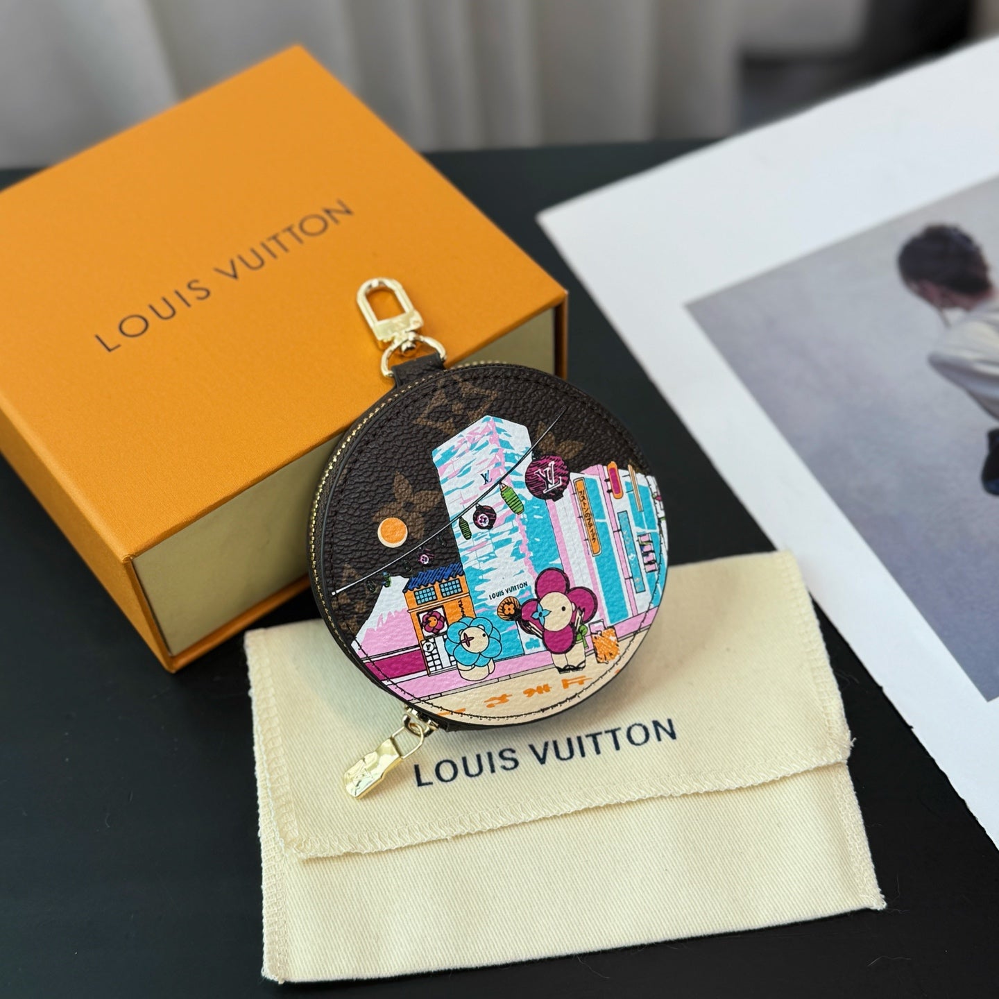 LV Vivienne Round Coin Purses Charm