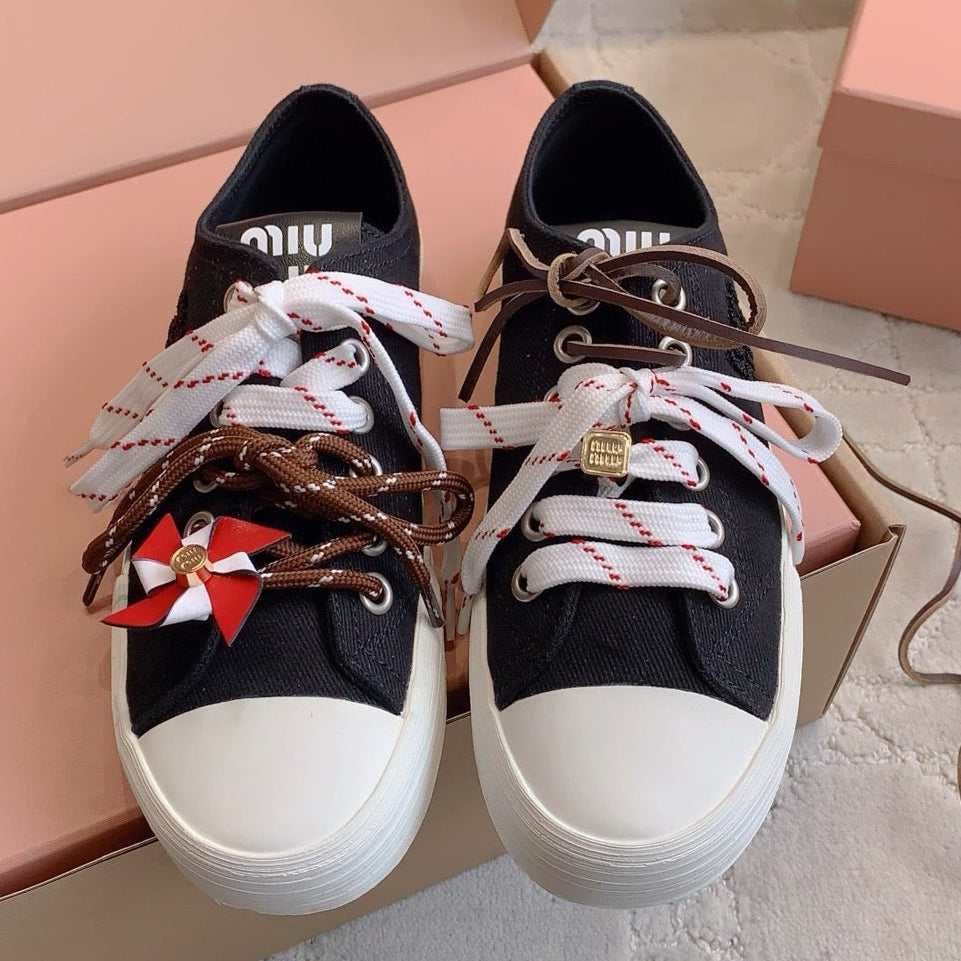 Miu Miu 2026 Washed Sneakers Canvas 976980