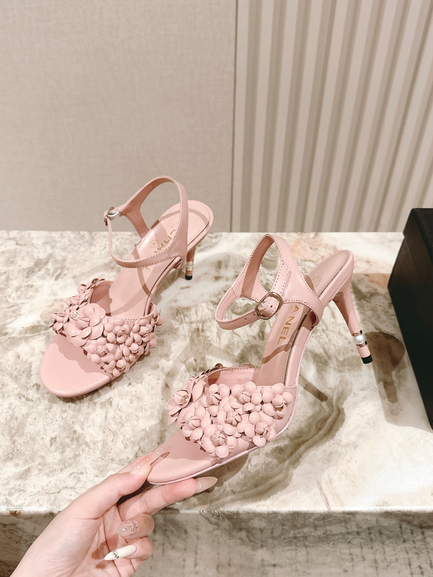 Chanel 2026 Floral Sandal 75mm Cowhide 658451