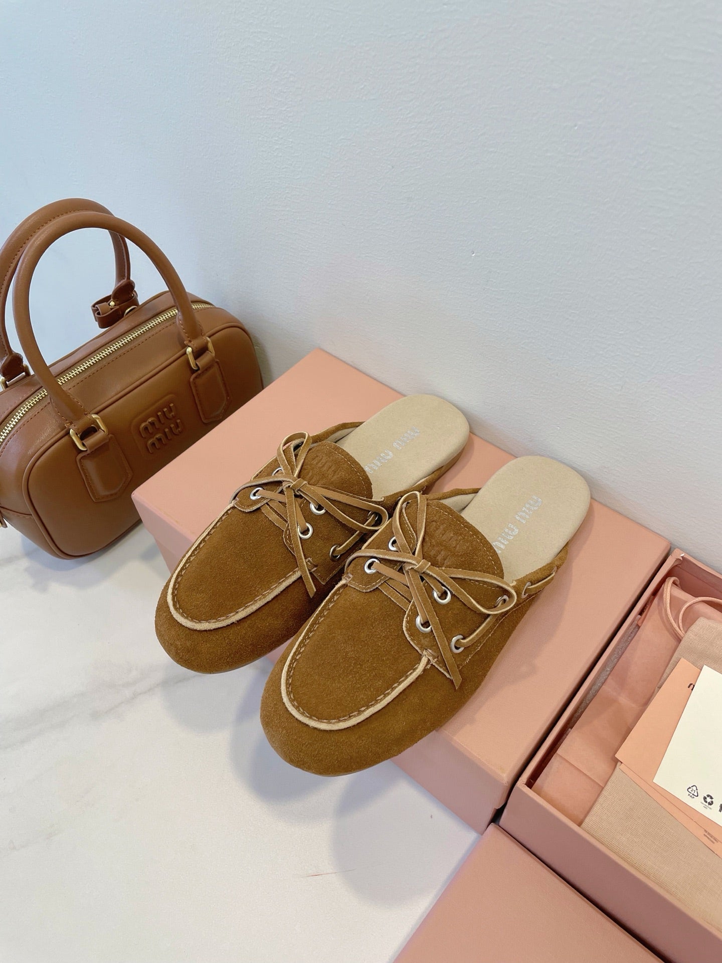 Miumiu 2026 Distressed Mule Suede Calfskin 941763