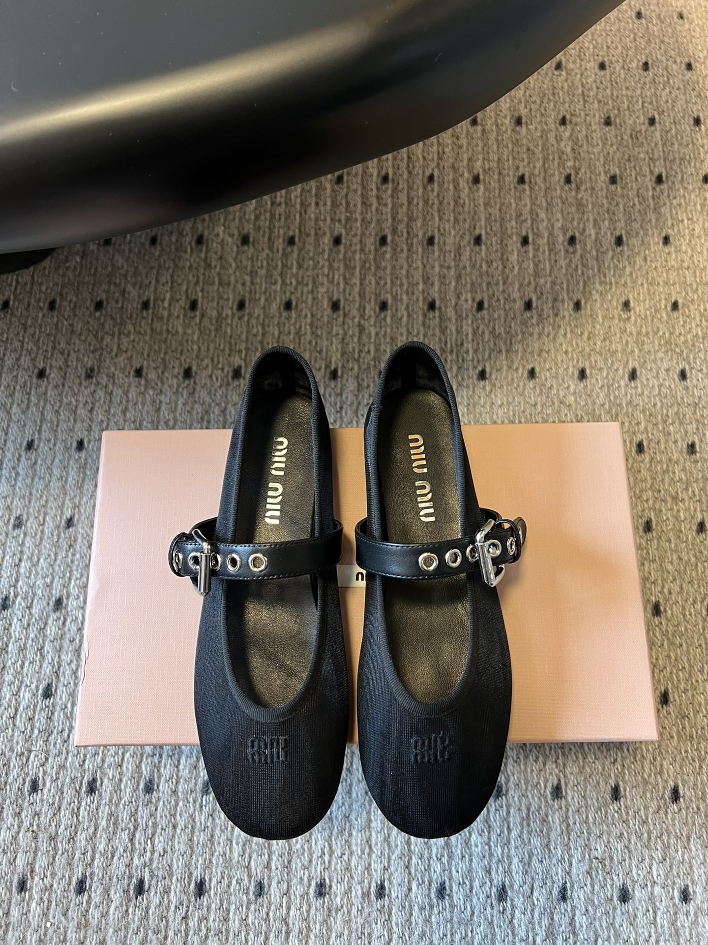 Miu Miu 2026 Ballet Flats Fabric Leather 614702