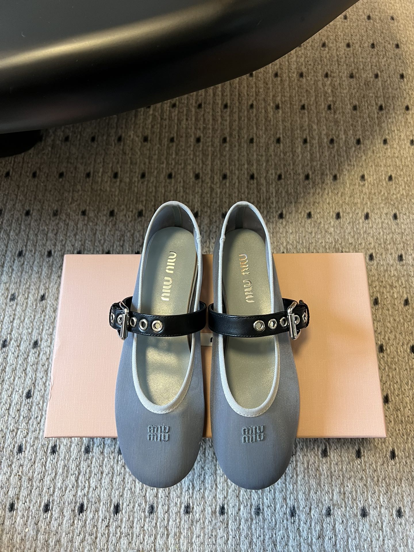 Miu Miu 2026 Ballet Flats Fabric Leather 614702