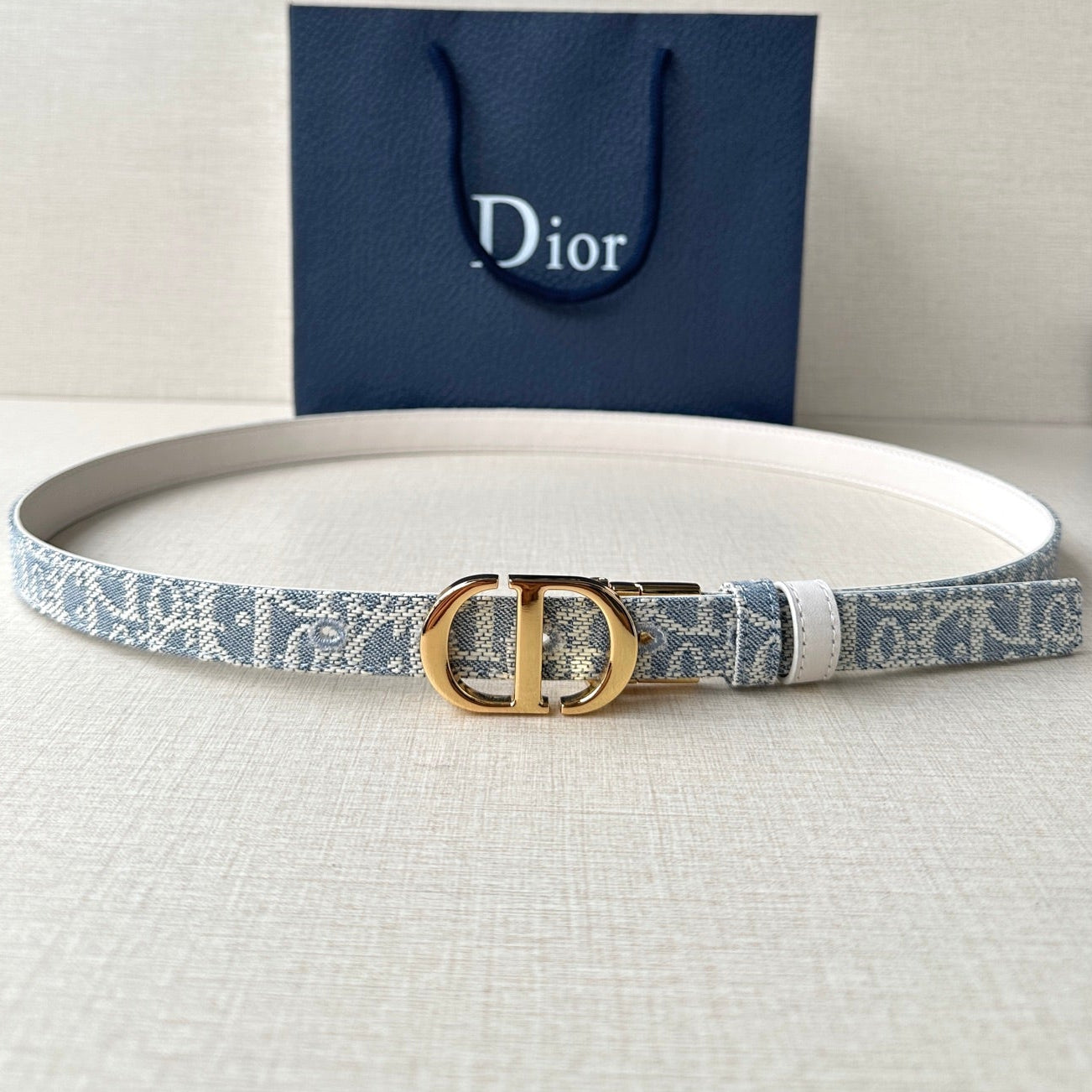 Dior 2026 30 Montaigne Reversible Belt 20mm Canvas