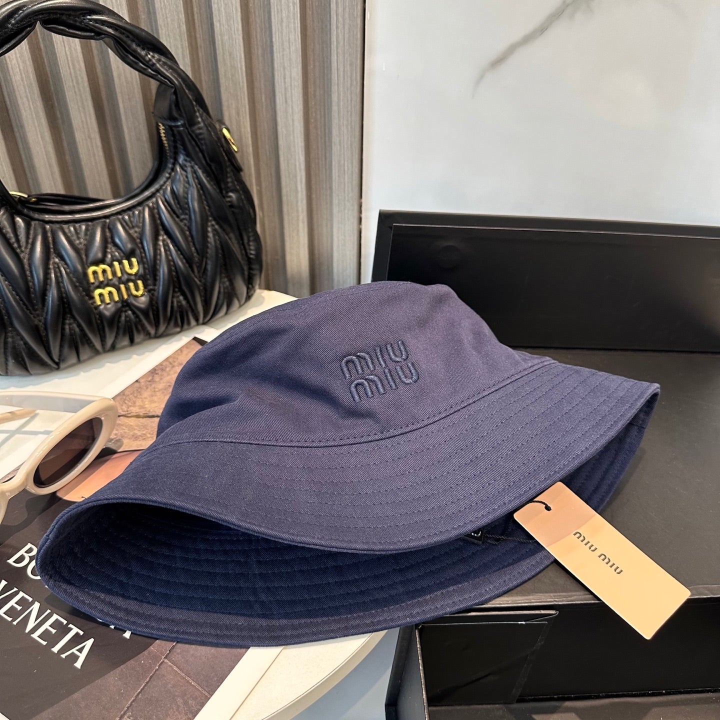 Miumiu Embroidered Bucket Hat 229386