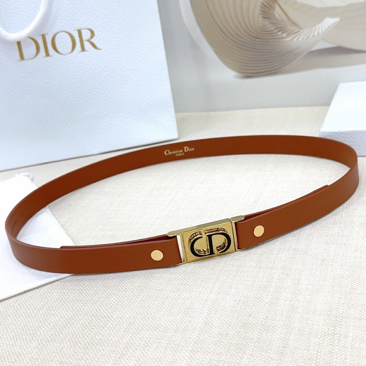 Dior 2026 Montaigne Leather Belt 20mm 189888