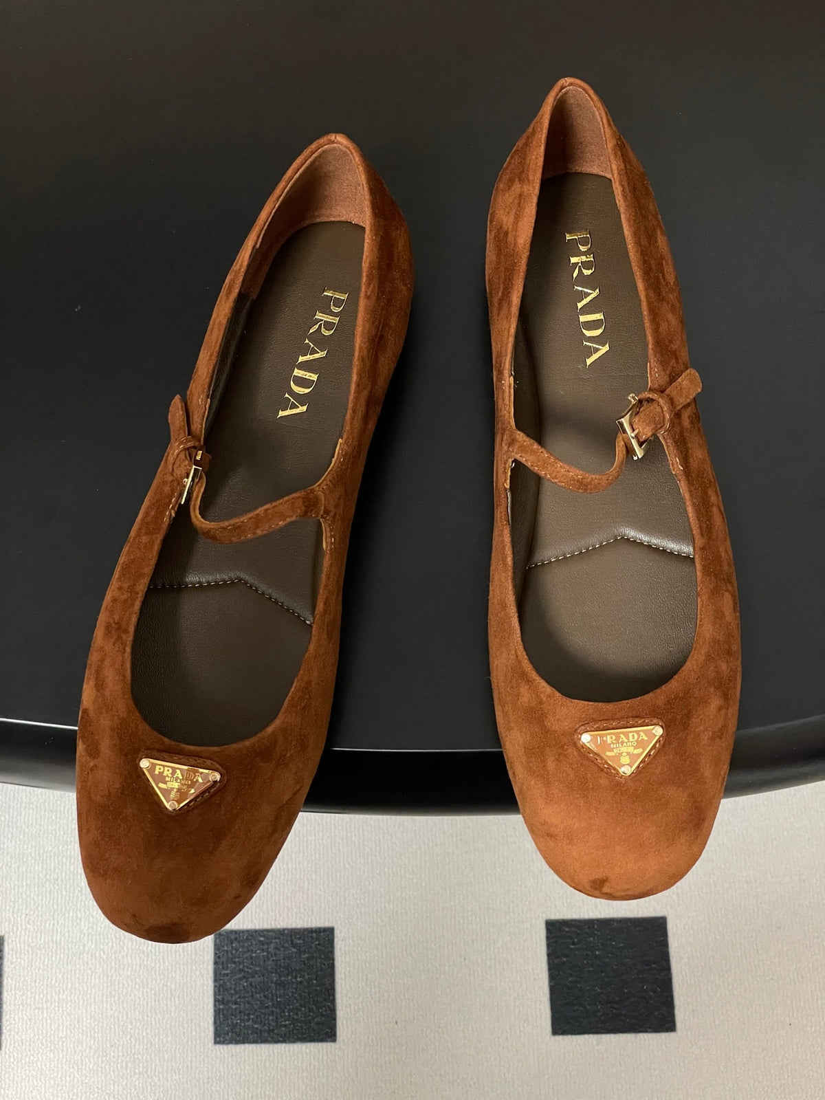Prada 2026 Ballet Flat Suede Sheepskin Silk 715617