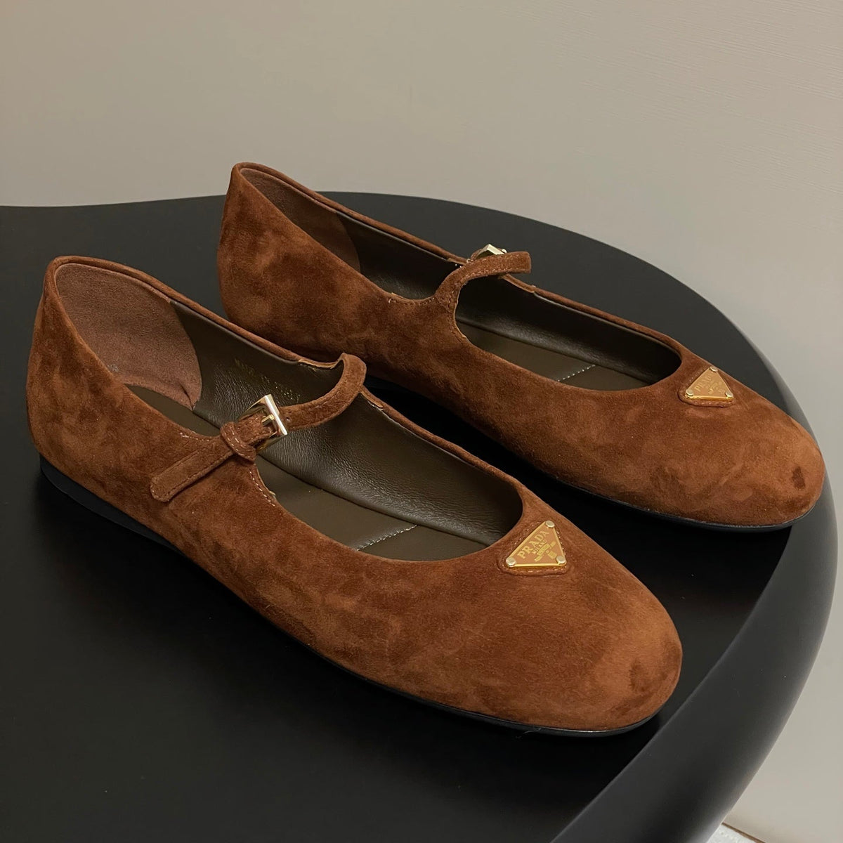 Prada 2026 Ballet Flat Suede Sheepskin Silk 715617