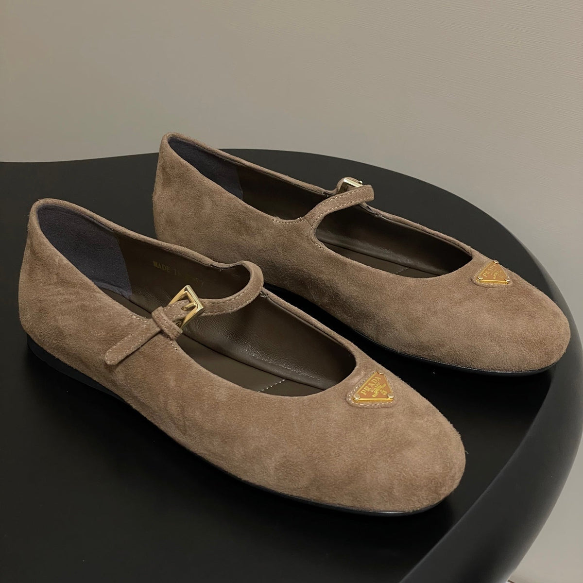 Prada 2026 Ballet Flat Suede Sheepskin Silk 715617