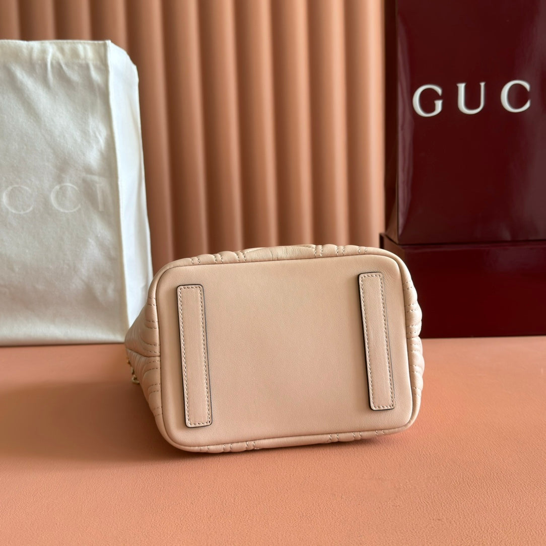 GG 2025 Marmont Tote Bag Pink Sheepskin