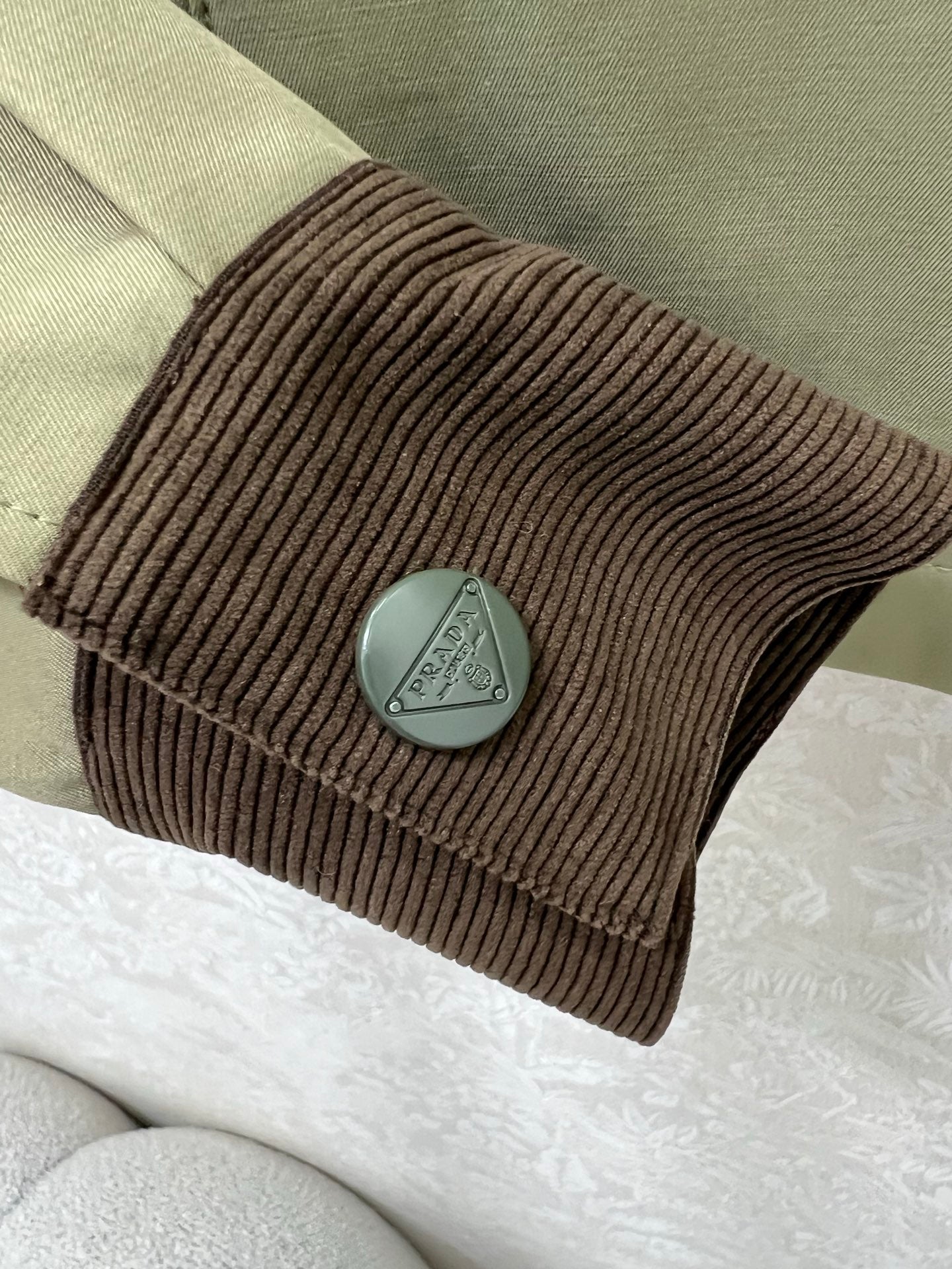 Prada 2025 Jacket Green And Beige Cotton