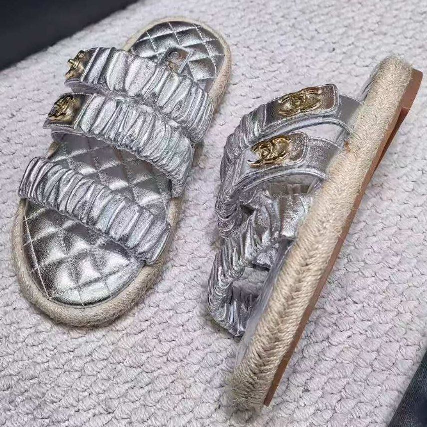 Chanel 2026 Puffy Straps Sandals Leather 122401