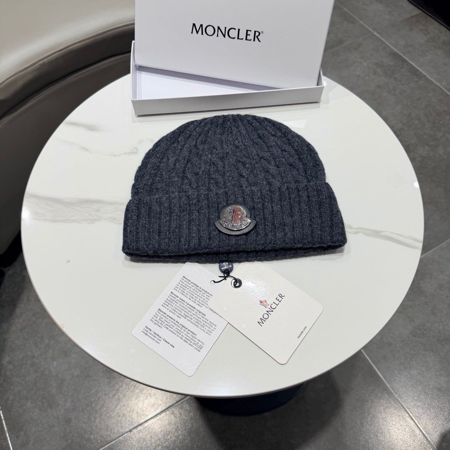 Moncler Pure Wool Knitted Hat 436985