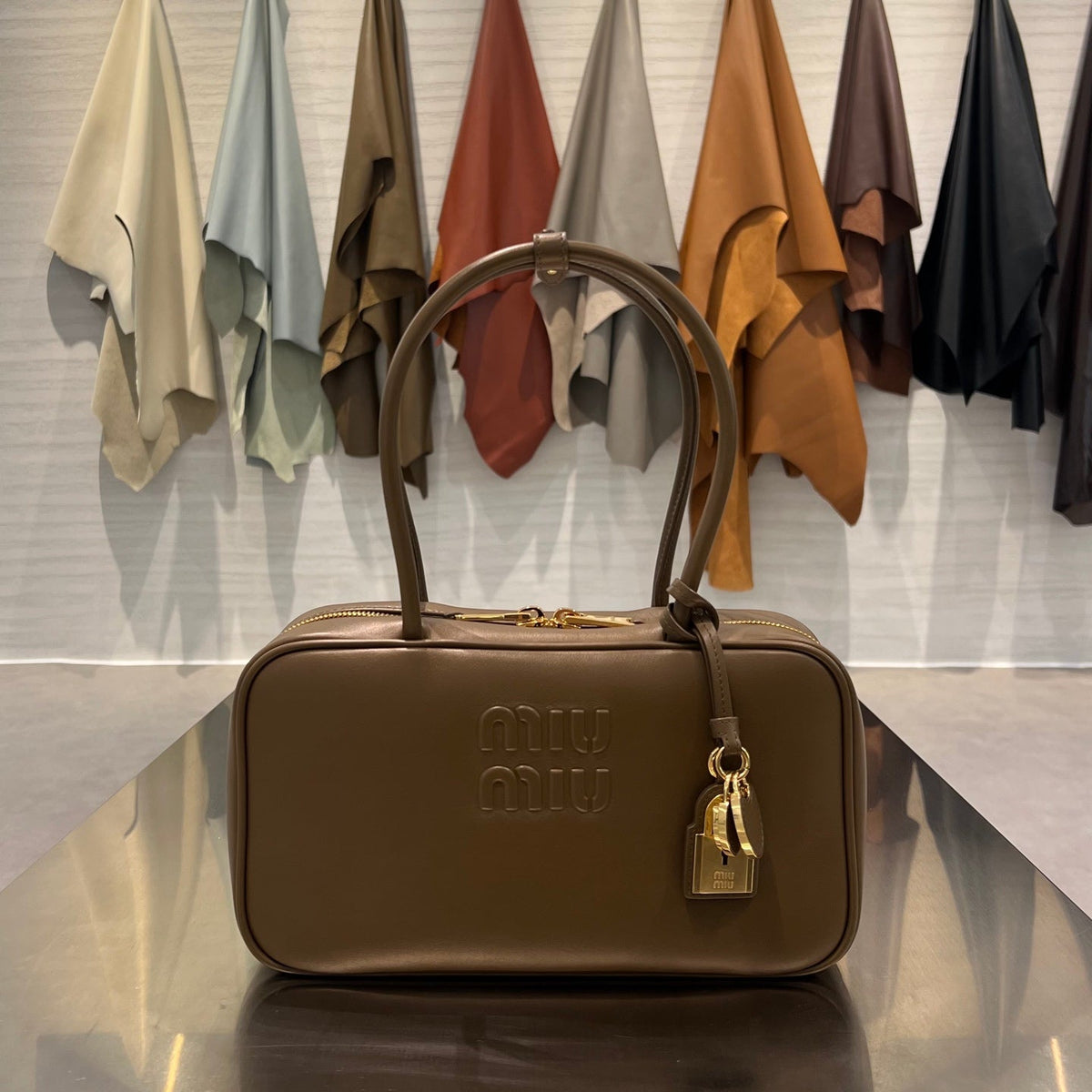 MiuMiu 2026 Beau Large Bag Tundra Leather